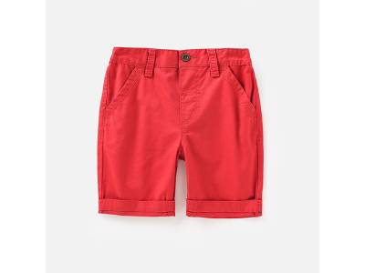 Children Candy Color Woven Shorts