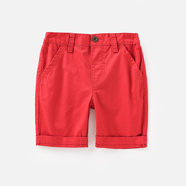 Children's candy color woven shorts