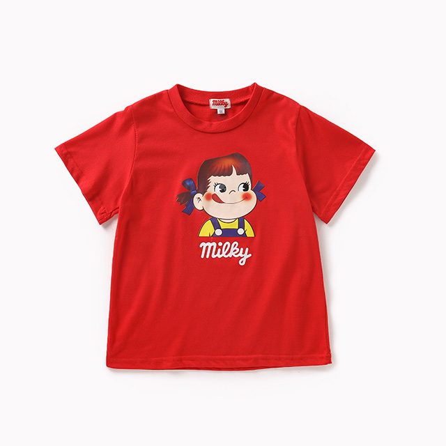 Children's red loose T-shirt