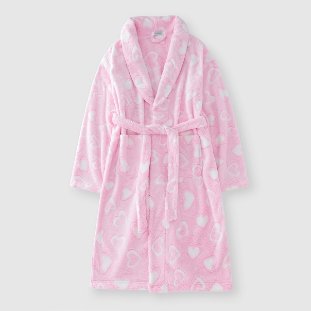 Flannel women's bathrobe